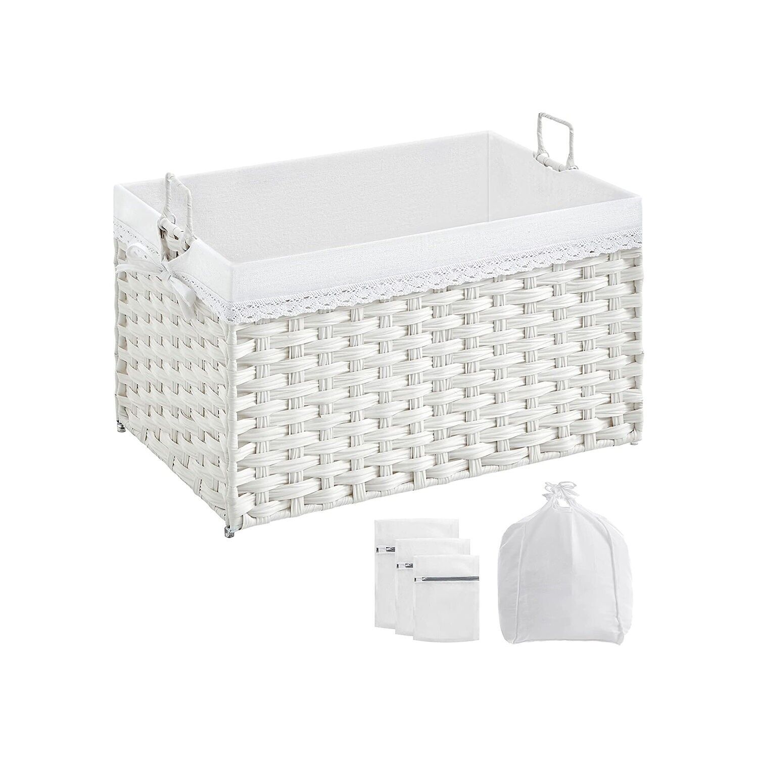 Panier à linge 75L blanc