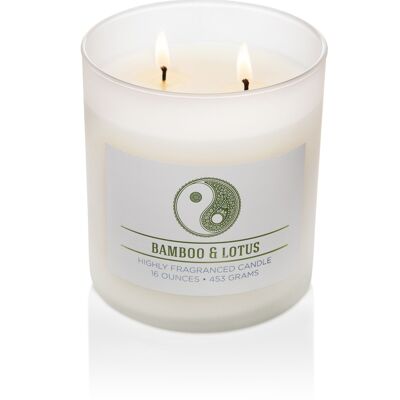 Wellness candle bamboo lotus