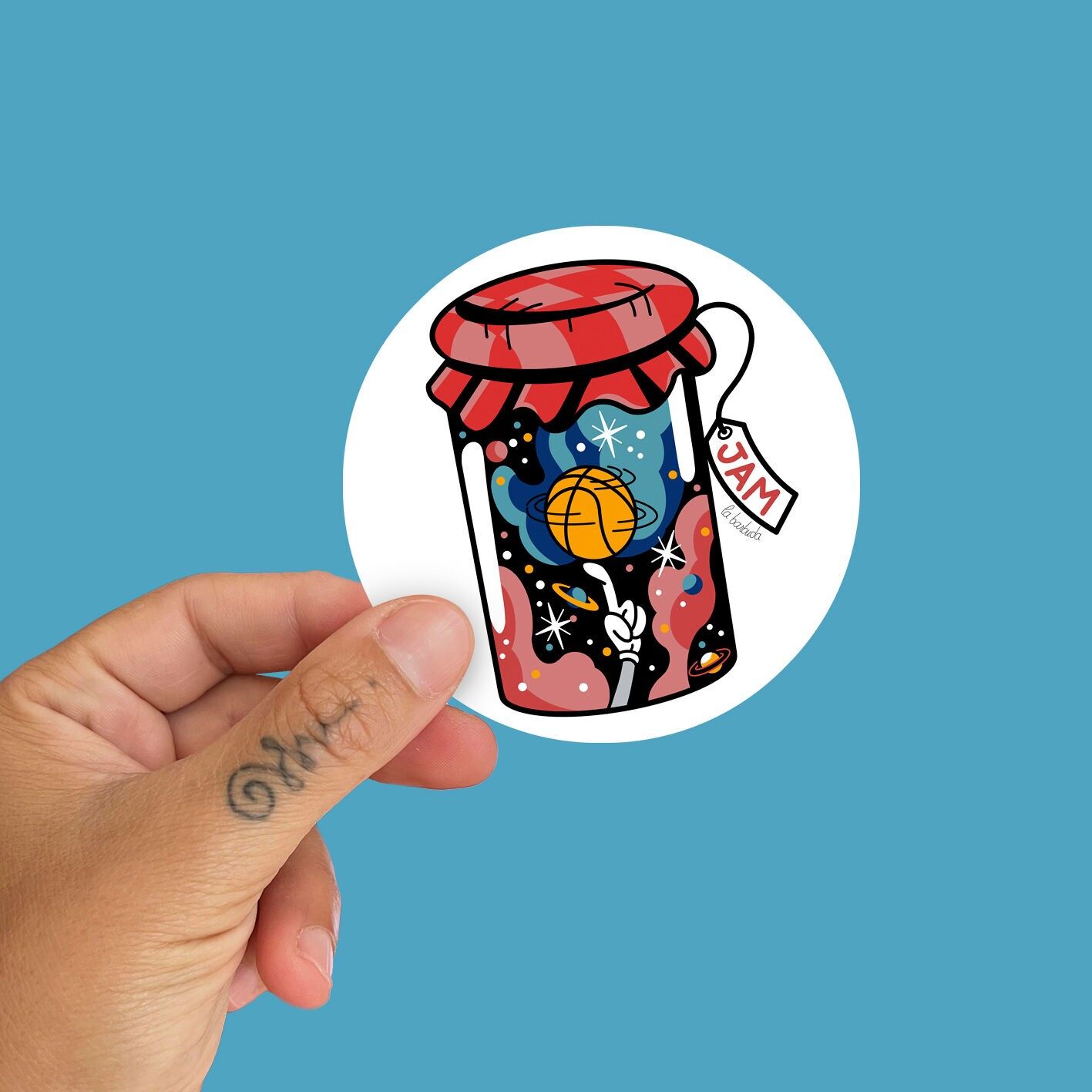 Marmeladenkorb-Aufkleber von la barbuda