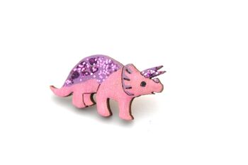 Pin's Triceratops Rose & Violet 3