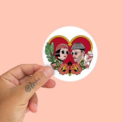 Leon and Mathilda Sticker by la barbuda