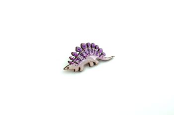 Badge Stégosaure - Violet Pastel et Violet Foncé 5