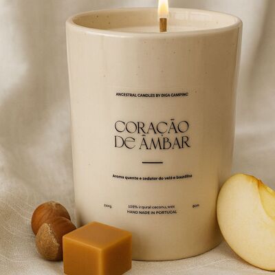 Coração Âmbar 300gr ceramic pot Cherry viollet petals