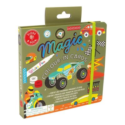 Cartes magiques à eau changeant de couleur - Voitures