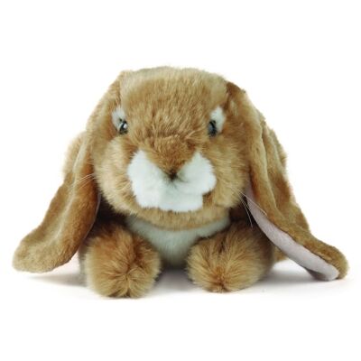 Peluche a forma di coniglio marrone con le orecchie cadenti