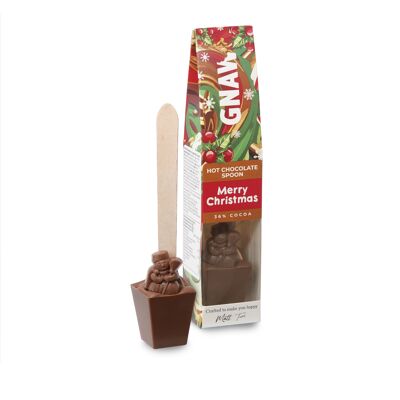 Cuchara de chocolate caliente navideña - Con carácter festivo