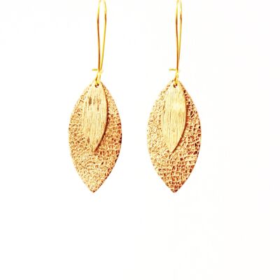 Boucles d'oreilles en cuir AVA gold