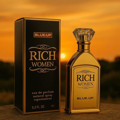 BLUE UP RICH WOMEN – Eau de parfum for women 100 ml | Fruity, floral and oriental inspiration