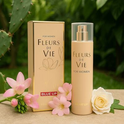 BLUE UP FLEURS DE VIE – Eau de parfum femme 100 ml | Inspiration florale boisée et délicate