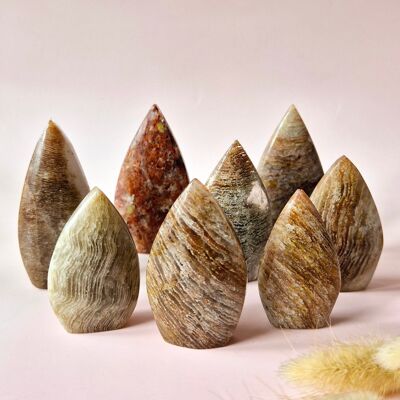 Quartz flammé 1000 couches (sculpture) – 50 à 100 grammes | Quartz lodolite (scénique)