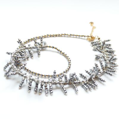Pelka necklace hematite pearl