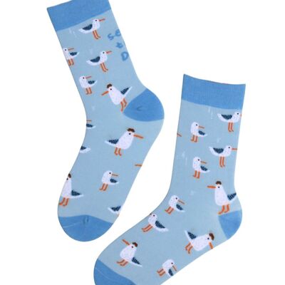 SEAGULL cotton light blue socks