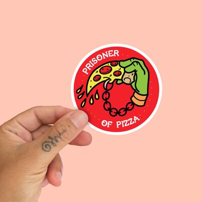 Autocollant Prisonnier de Pizza par la barbuda