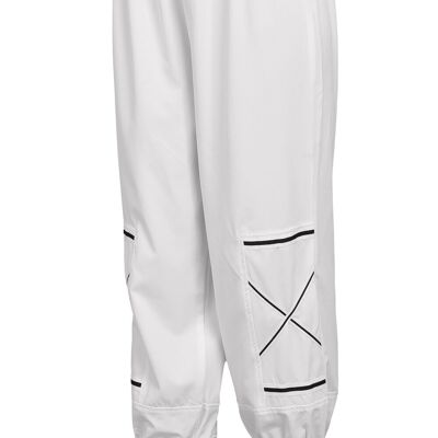 Pantalon blanc style sport grande taille (B175)