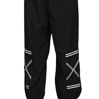 Pantalones deportivos negros de talla grande (B175)