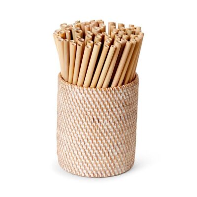 Set of 20 short bamboo straws