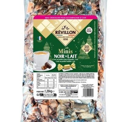 Mini Papillotes Milk & Dark Chocolate 70% – Bag 1.26kg – Révillon Chocolatier