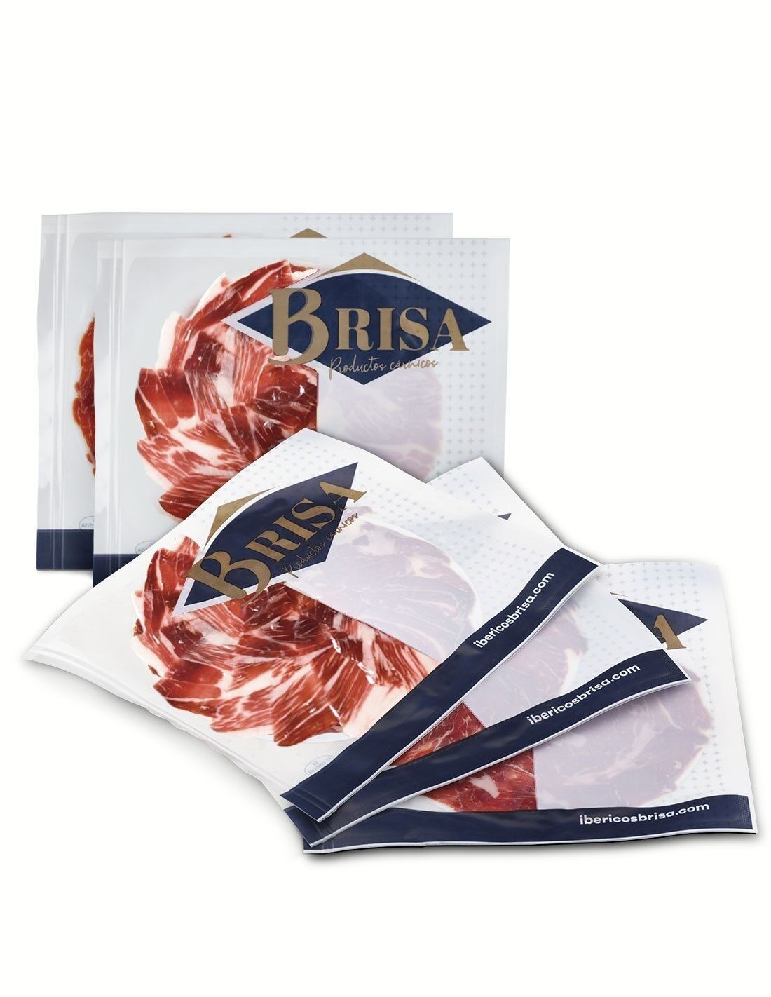 5 x Loncheado de Jamón de Bellota Ibérico "50% Raza Ibérica" en plato, cortado a cuchillo