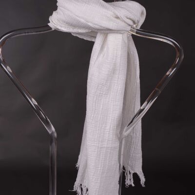 White Cotton Scarf