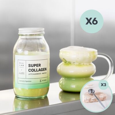 Lot de 6 + 3 cuillères-Super-Collagènes - Matcha Latte_Compléments Alimentaires