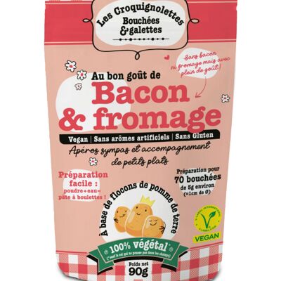 Bocconcini di antipasto vegani con pancetta e formaggio - 90 g