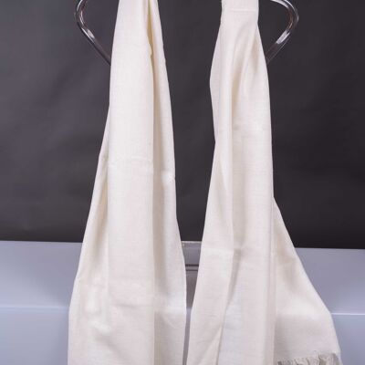 Écharpe d'été en coton blanc
