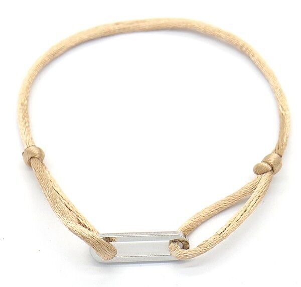 D-C22.2 B220-038S Satinato con bracciale in acciaio inossidabile ovale argento-marrone