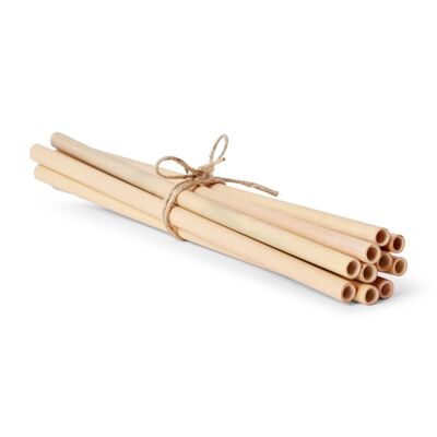 Set of 200 bamboo straws - classic diameter