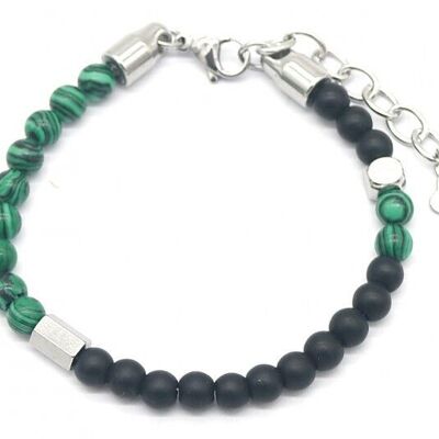 C-E19.5 B023-007 S. Steel with Malachite 6mm