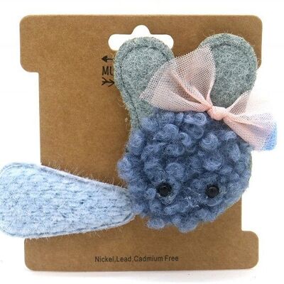 F-B21.2 H009-010D Kids Hair Fashion Set 2pcs Fluffy Bunny Blue