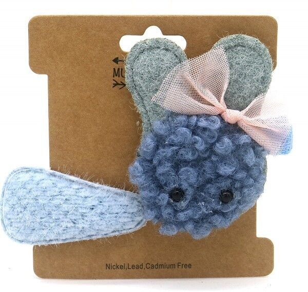 F-B21.2 H009-010D Set di acconciature per bambini 2 pezzi Coniglietto soffice blu