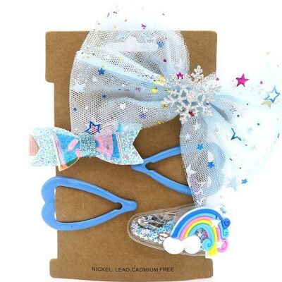 S-G8.3 H009-031B Kids Hair Fashion Set 5pcs Blue