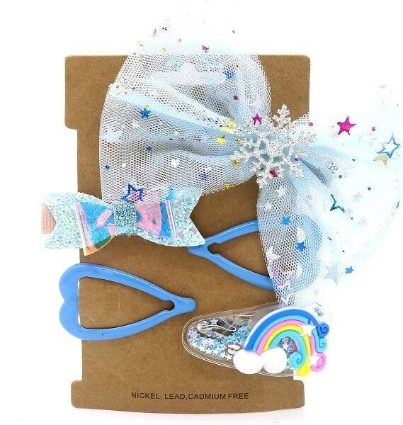 S-G8.3 H009-031B Set di accessori per capelli per bambini 5 pezzi blu