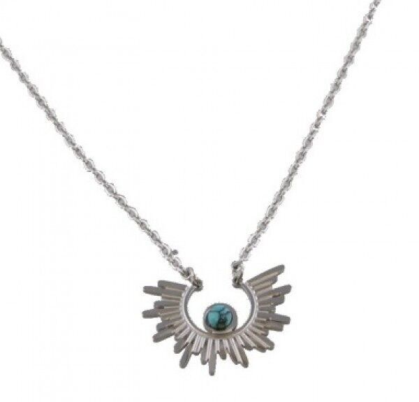 E-F16.2 N014-011S S.Collana in acciaio Sun Turchese