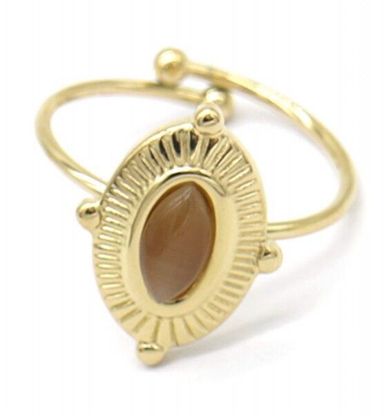 I-E22.1 R031-004G S.Anello in acciaio con pietra regolabile