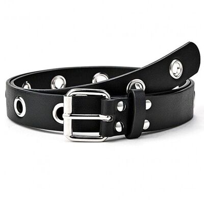 X-O7.3 BELT007-017 Ceinture PU réglable 3 cm x 105 cm Noir