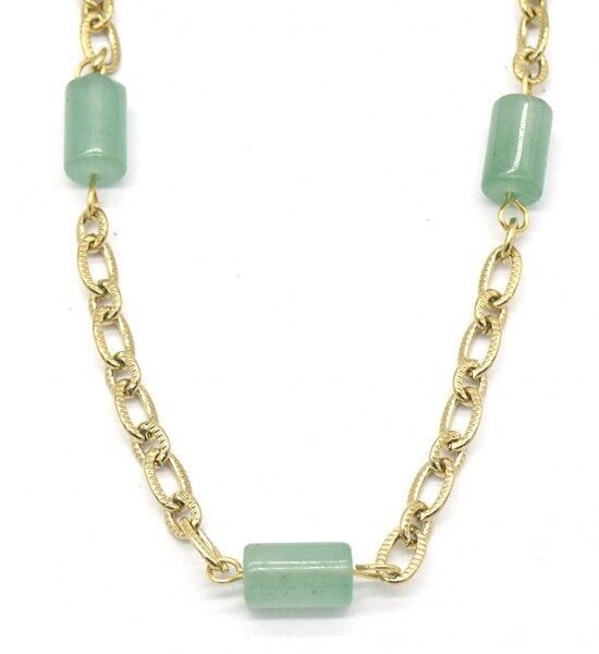 C-A11.1 N031-033G S.Collana in acciaio e pietre