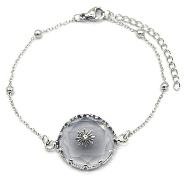 A-B19.1 B031-003S S.Bracciale in acciaio e vetro