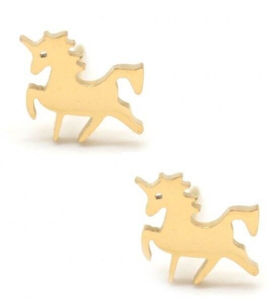 B-C15.2 E126-002 Borchie in acciaio inossidabile Unicorno Oro