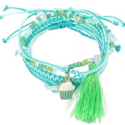 A-B6.4 B1640-046 Bracelet Set 4pcs Cupcake