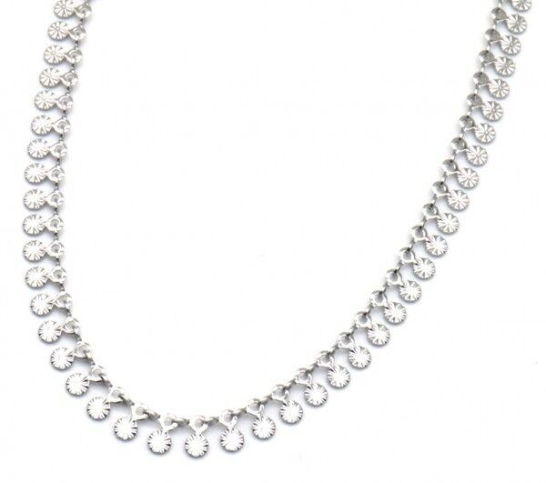 H-F2.2 N2275-008S S. Collana in acciaio Monete