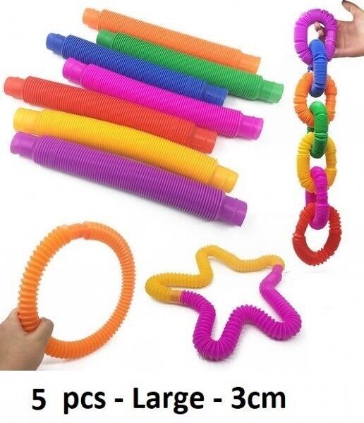 Z-E2.1 T2130-007 Wacky Tube Grande 3 cm - Colori misti - 5 pezzi