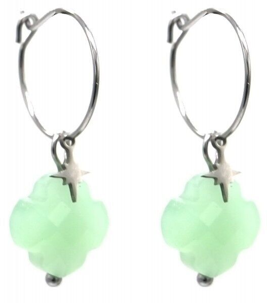 E-A19.5 E2275-006S S.Orecchini in acciaio Stella - Trifoglio 3cm