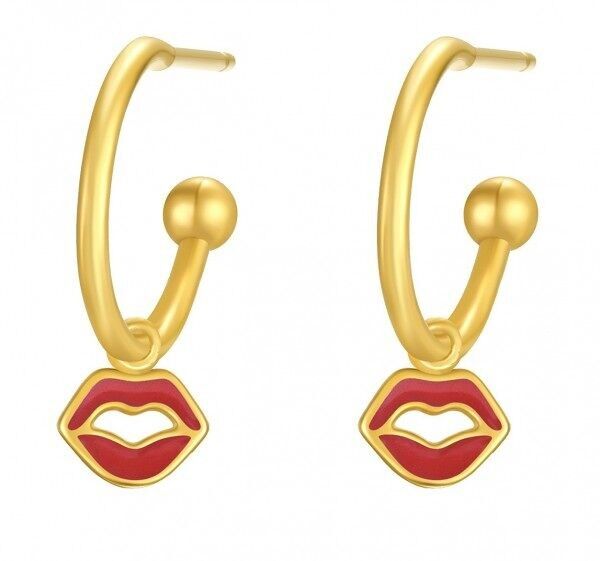 G-B4.3 EC65-013G S. Orecchini Acciaio Kiss 1.2x2cm