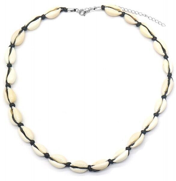 F-A12.1 N2001-010 Collana Conchiglie 36-44cm Nero