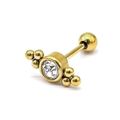 D-E7.2E620-010G S.Piercing de oreja de acero 316L de 8 mm