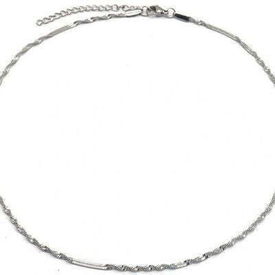 Sol-Re4.2 N628-003S S. Collana in acciaio 2.5mm ritorto 40-45cm