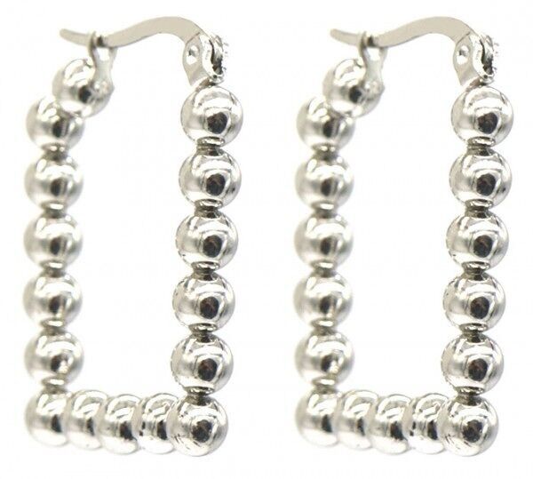 H-B17.4 E628-007S S. Orecchini in acciaio 2.5x1.8 cm