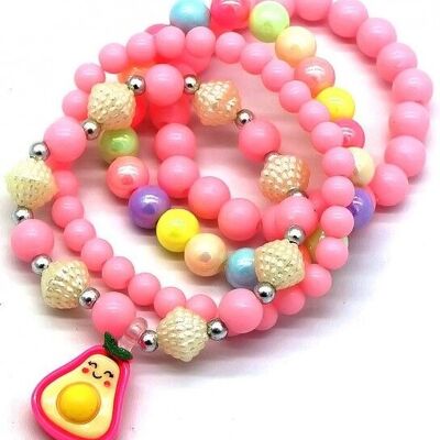 A-A10.2 B624-001 Conjuntos de pulseras para niños Aguacate 4 piezas