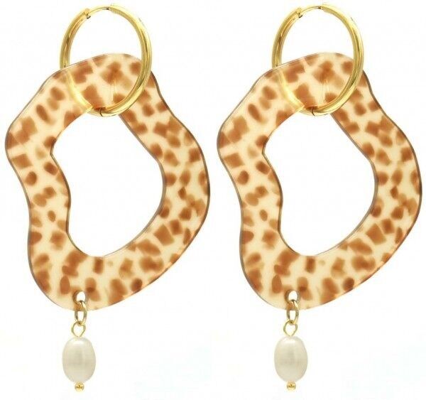 F-A7.4 E221-528 N. 5 secondiOrecchini in acciaio 6cm